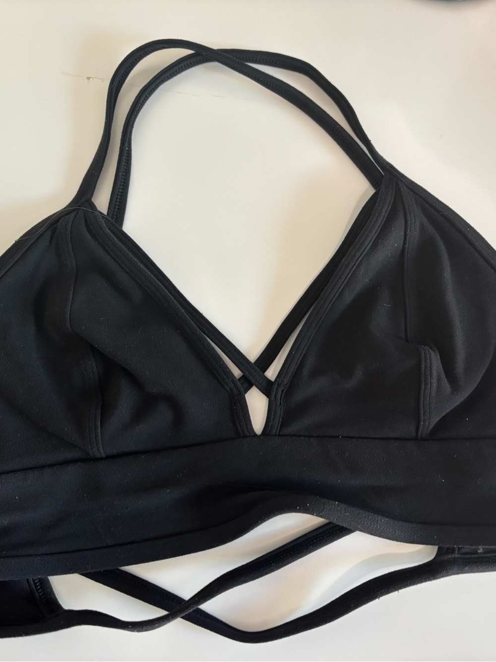 Black Strappy Sports Bra
